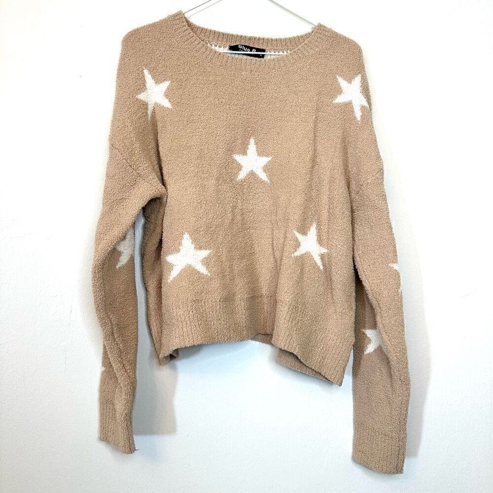 Blue B Star Knit Pullover Sweater Size Medium
